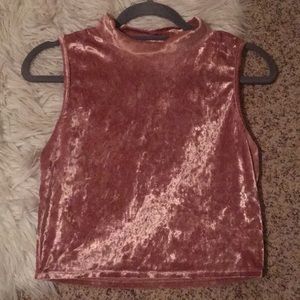 Velvet crop top